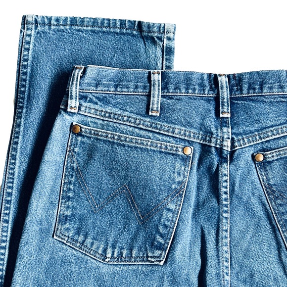 Wrangler Vintage High Rise Straight Leg Denim Relaxed Jeans 29 - Picture 8 of 12